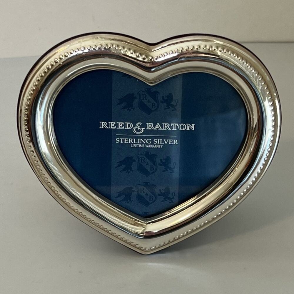 Reed & Barton Sterling Silver Heart Photo Frame Made in Italy